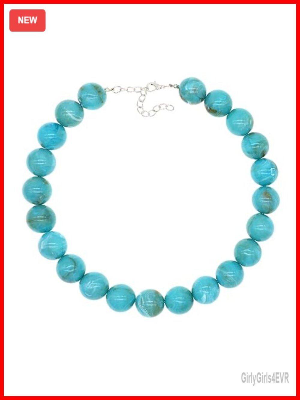 Chunky Large Beaded Necklace for Women Big Resin Stone Statement Necklace